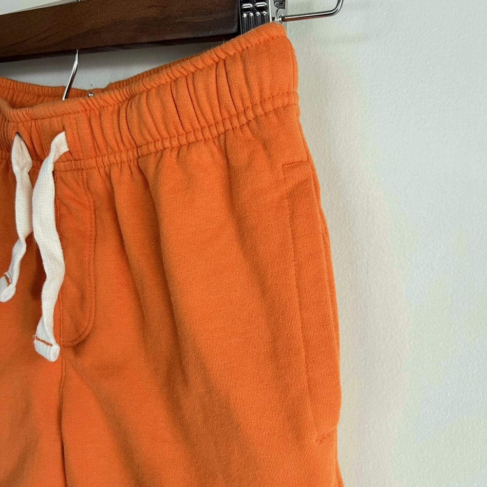 Orange Drawstring Terry Shorts - Picture 3 of 6